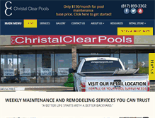 Tablet Screenshot of christalclearpools.com